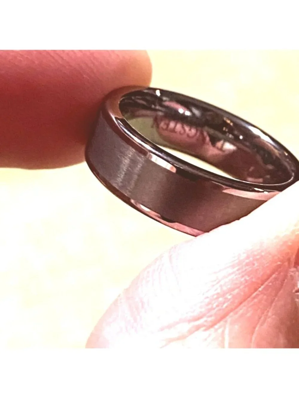 Tungsten Size 6 Mens Gunmetal Gray Wedding Band